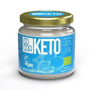 BIO KETO Krem migdałowy z olejem MCT bez dodatku cukru i glutenu Cocoa 200 g