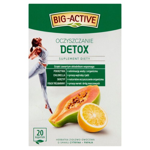 Herbata ziołowo-owocowa oczyszczanie Detox 20 x 2 g Big Active 20 torebek