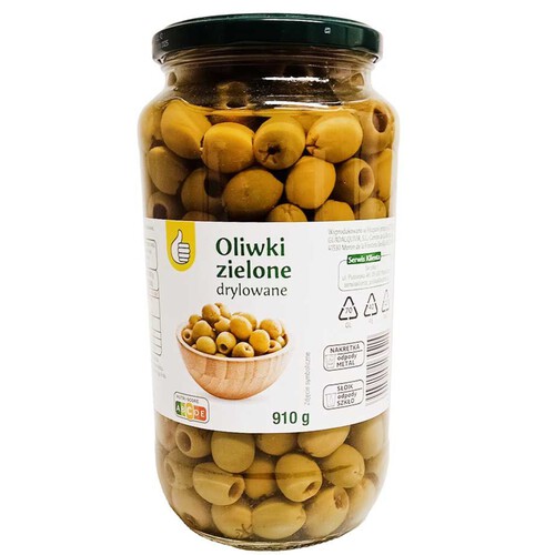 Oliwki zielone drylowane  Auchan 910 g