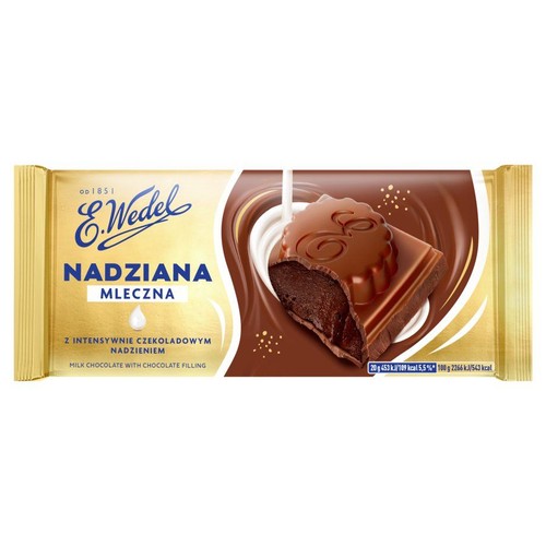 Czekolada Nadziana mleczna z intensywnie czekoladowym nadzieniem E.Wedel 100 g