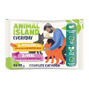 Karma mokra dla kotów mix smaków Animal Island 4 x 85 g