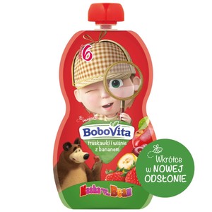 Mus truskawki i wiśnie z bananem po 6. miesiącu BoboVita 100 g