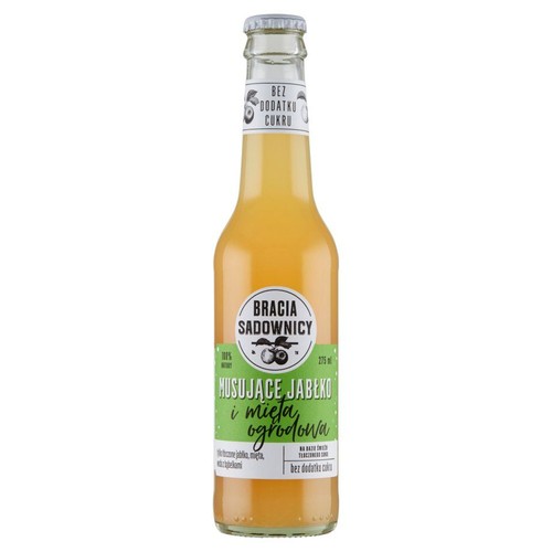 Napój lekko gazowany o smaku jabłka z nutą mięty Bracia Sadownicy 275 ml
