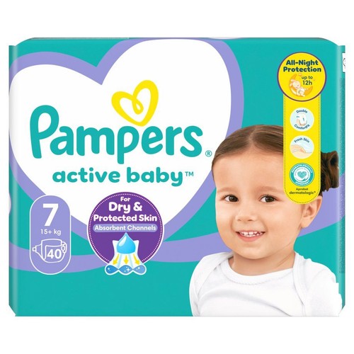 Pieluszki Active Baby 7 15+ kg Pampers 40 sztuk