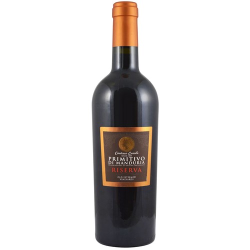 Wino włoskie czerwone wytrawne Primitivo di Mandura alk. 15,0% obj. Contessa Carola 750 ml