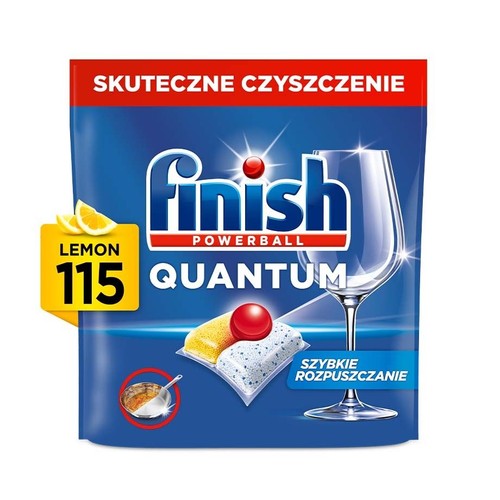 Kapsułki do zmywarki Quantum lemon    Finish 115 kapsułek