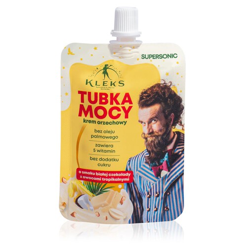 Tubka Mocy Krem orzechowy o smaku białej czekolady z owocami tropikalnymi  SUPERSONIC 50 g