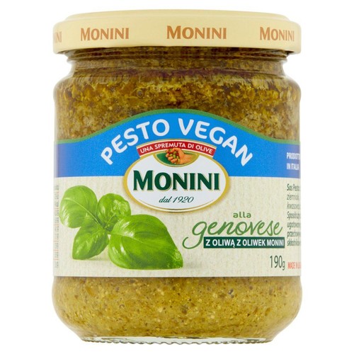 Wegański Sos Pesto z bazylią Monini 190 g
