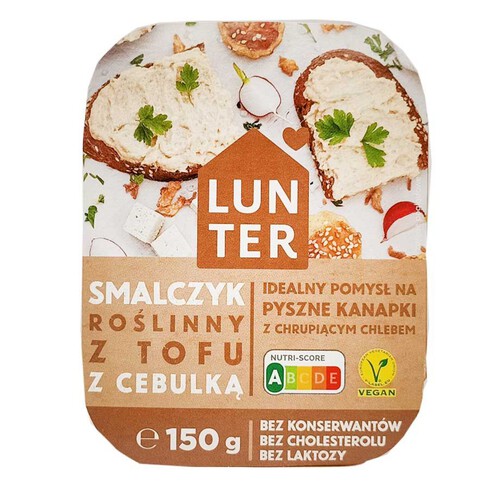 Smalczyk roślinny z tofu z cebulka Lunter 150 g