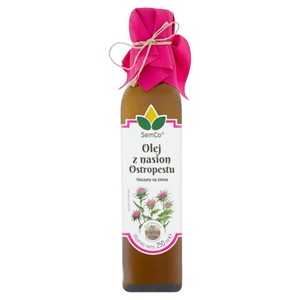 Olej z nasion ostropestu tłoczony na zimno SemCo 250 ml