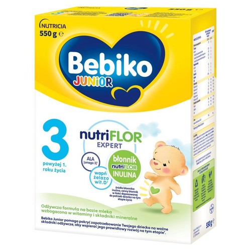 Mleko modyfikowane Junior nutriFlor Expert 3 od 1 roku   Bebiko 550 g