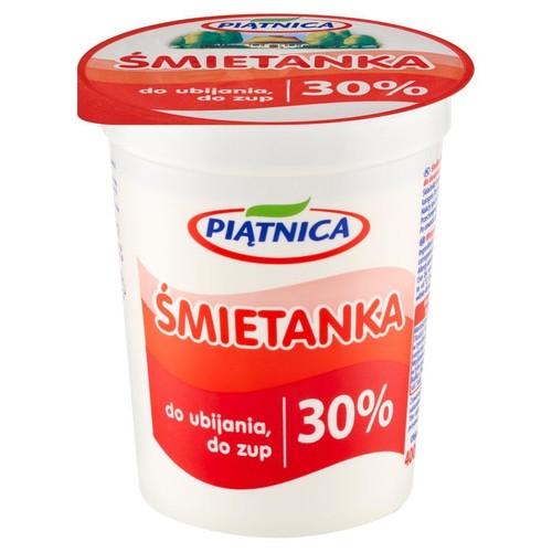 Słodka śmietanka 30% do deserów i zup Piątnica 400 g