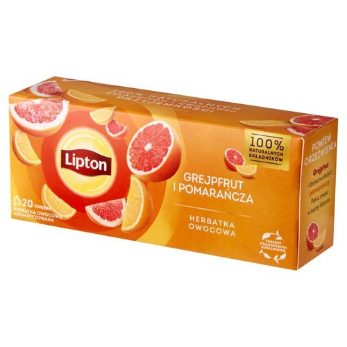 Herbata owocowa grejfrut i pomarańcza  Lipton 20 torebek