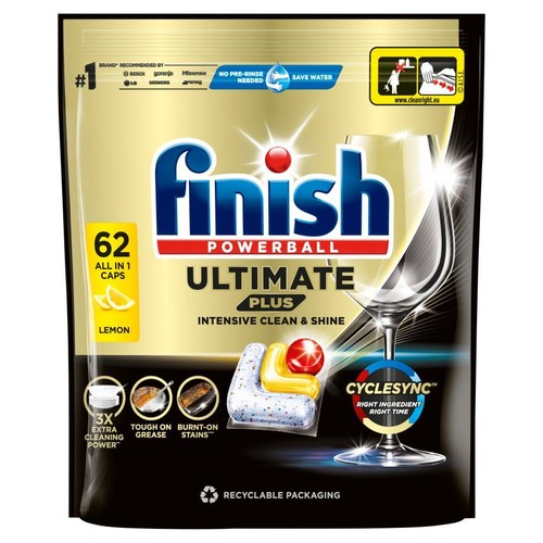 Kapsułki do zmywarki Ultimate Plus lemon Finish 62 kapsułki