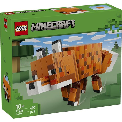 Zabawka Minecraft® Lis 21588, ozdobny model na prezent LEGO 1 sztuka