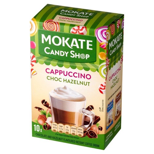 Cappuccino o smaku czekoladowo-orzechowym Candy Shop Mokate 10 x 22 g