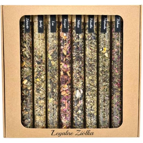 Zestaw herbat w probówkach   Legalne Ziółka 8 x 11,25 g