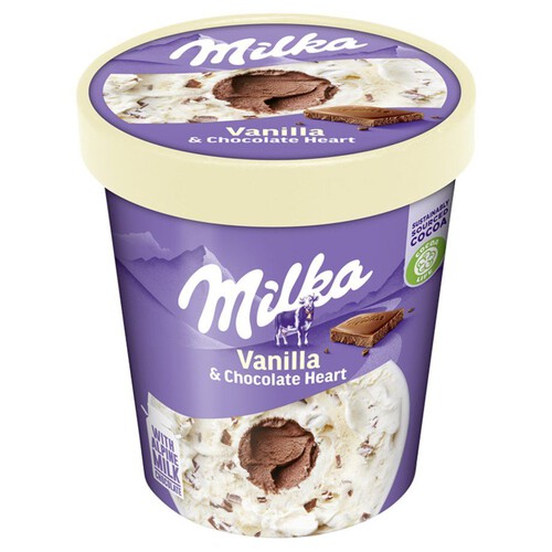 Lody waniliowe z kawałkami czekolady mlecznej  Milka 480 ml