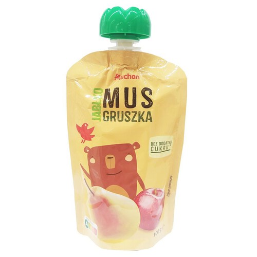 Mus jabłko - gruszka Auchan 100 g