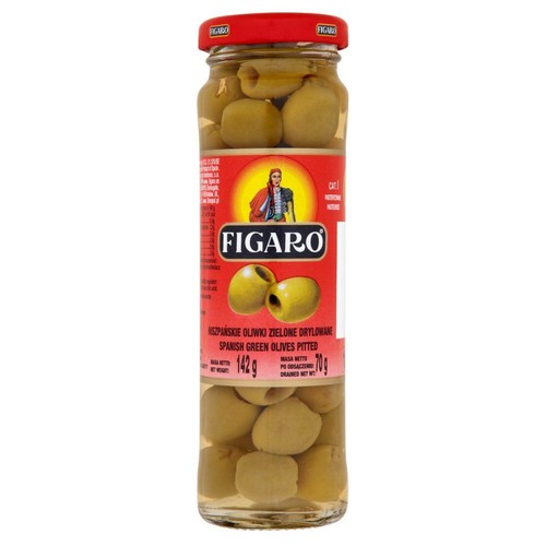Hiszpańskie oliwki zielone drylowane pasteryzowane Figaro 142 g