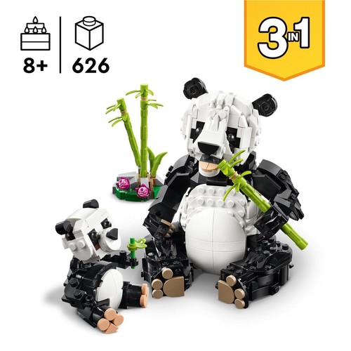 わんこ Creator 3 w 1 Dzikie zwierzęta: rodzina pand 31165 LEGO 1 sztuka