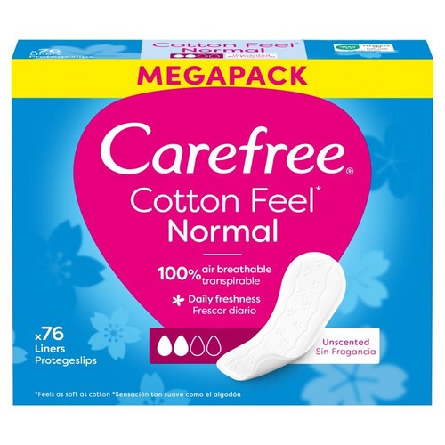 Wkładki higieniczne Cotton Feel normal Carefree 76 sztuk