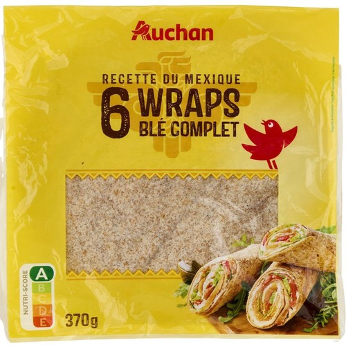 Tortilla pełnoziarnista  Auchan 370 g