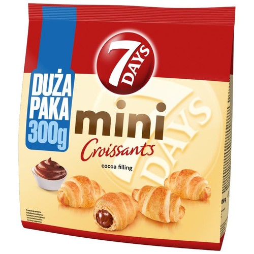 Mini croissants z nadzieniem kakaowym  7 Days 300 g