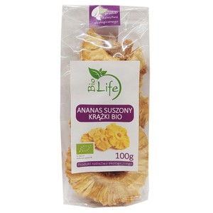 BIO Ananas suszony krążki BioLife 100 g