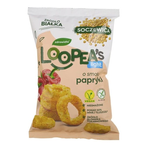 Chrupki z soczewicy o smaku papryki, bezglutenowe LOOPEA'S 50 g