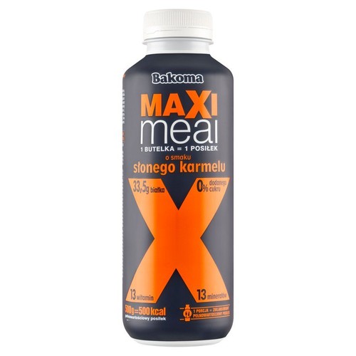 Maxi Meal Napój mleczny o smaku słonego karmelu Bakoma 500 g