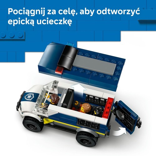 City Furgonetka policyjnego konwoju więziennego 60479, zabawka konstrukcyjna LEGO 1 sztuka