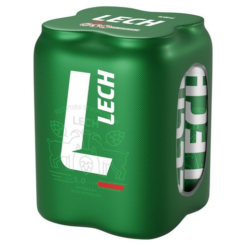 Piwo jasne, alk. 5,0% obj. Lech 4 x 500 ml