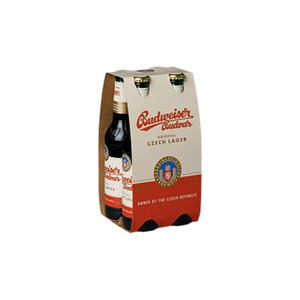 Piwo czeskie jasne lager Budvar Original alk. 5,0% obj. Budweiser 4 x 330 ml