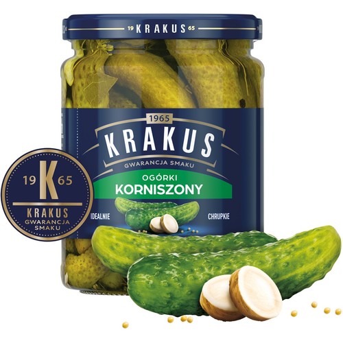 Ogórki korniszony Krakus 500 g