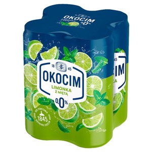 Piwo bezalkoholowe Limonka z miętą alk.0.0% obj. Okocim 4 x 500 ml