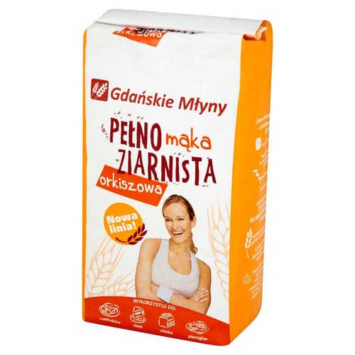 Mąka orkiszowa pełnoziarnista Gdańskie Młyny 1 kg