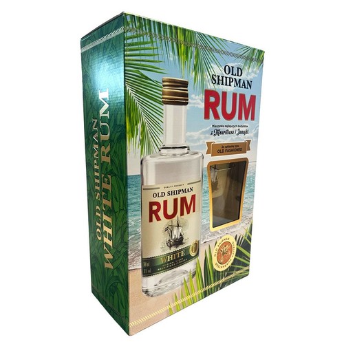 Rum jasny White alk. 38,0% + szklanka Old Shipman 500 ml
