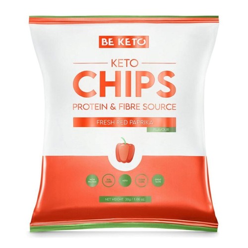 Keto Chipsy świeża czerwona papryka   BeKeto 30 g