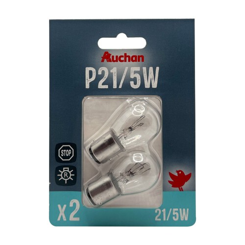 Żarówki samochodowe P21 5W 12V Auchan 2 sztuki