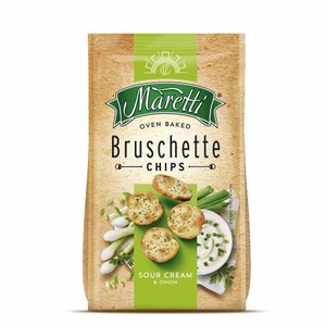 Bruschette Pieczone krążki chlebowe o smaku śmietanka z cebulką Maretti 70 g