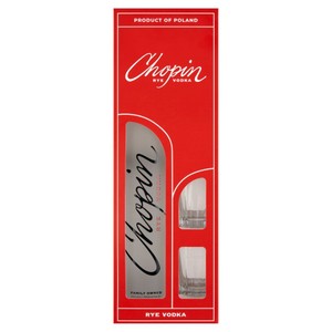 Wódka czysta alk. 40,0% obj. + 2 kieliszki Chopin 700 ml