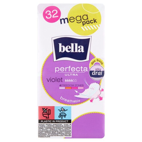 Podpaski Perfecta ultra violet Bella 32 sztuki