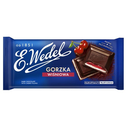 Czekolada gorzka z nadzieniem wiśniowym E.Wedel 100 g