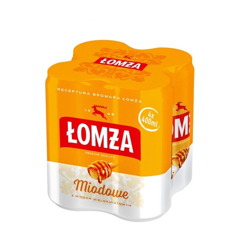 Piwo jasne miodowe alk. 5,7% obj. Łomża 4 x 400 ml