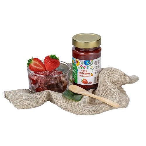 100% truskawka z regionu Łowicza Pewni Dobrego 230 g