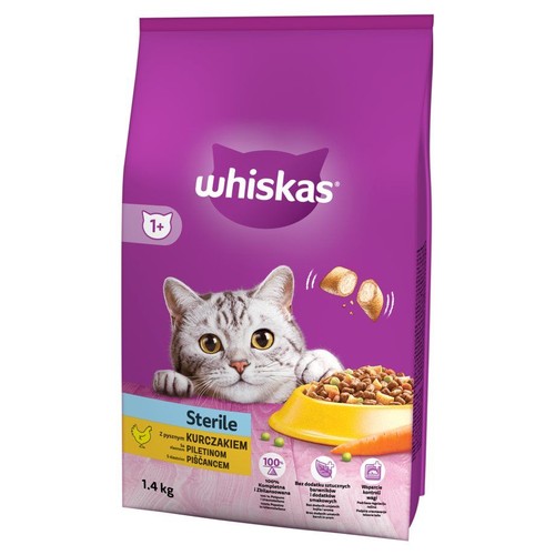 Karma dla sterylizowanych kotów z kurczakiem  Whiskas 1,4 kg