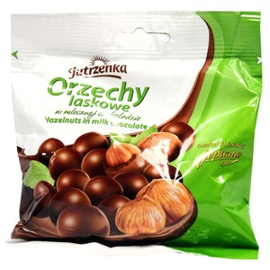Orzechy laskowe w mlecznej czekoladzie Jutrzenka 80 g
