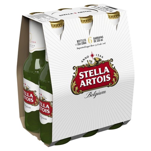 Piwo jasne alk. 5,0% obj. Stella Artois 6 x 330 ml