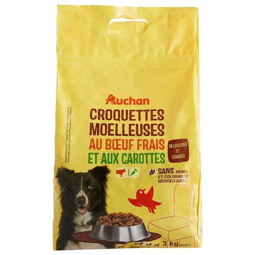 Karma dla psów z wołowiną Auchan 3 kg